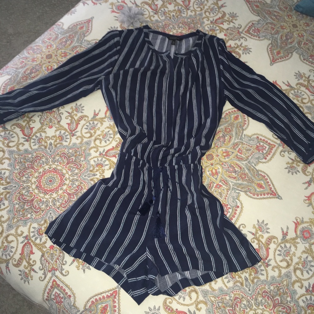 Blue striped romper 🌈💙